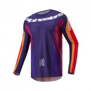 CAMISETA ALPINESTARS TECHSTAR PNEUMA MORADO / NARANJA / AZUL.